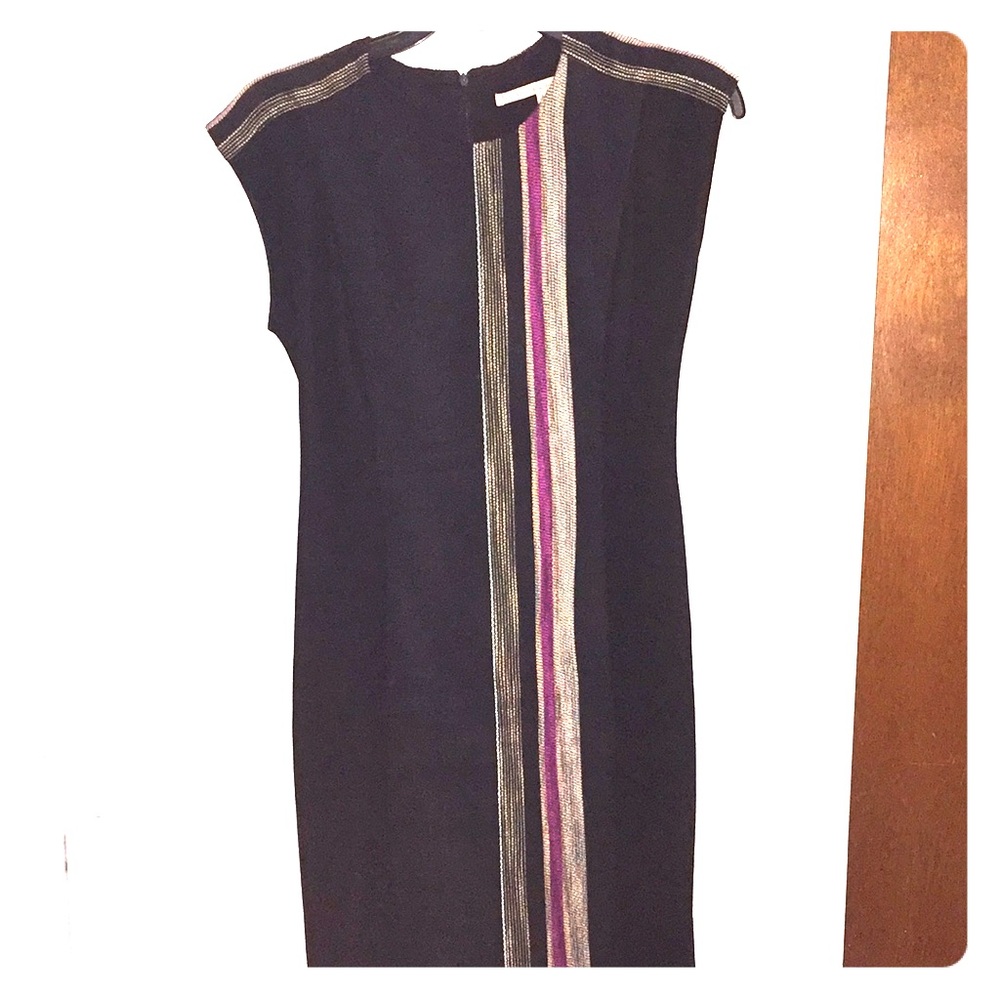 Black midi dress. Rachel Roy.